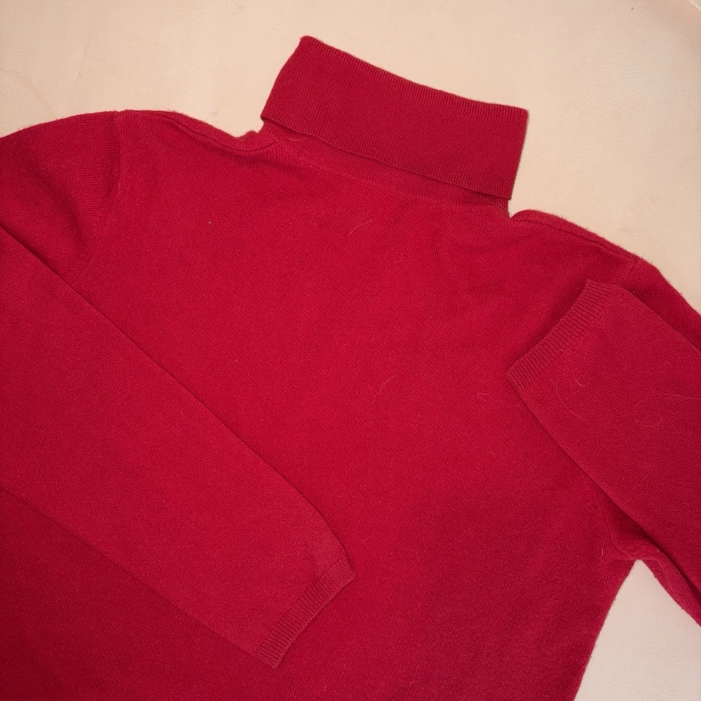 Lauren Ralph Lauren Women's XL Red 100% Cashmere Turtleneck Sweater Christmas
